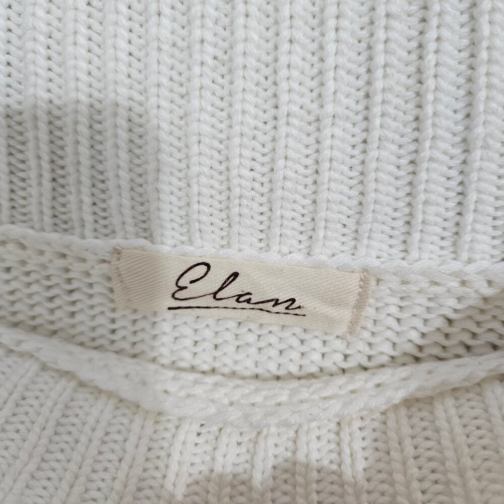 Elan Cream Balloon Sleeve Off the Shoulder  Sweater. Pearls on sleeves. Size S - Picture 4 of 6
